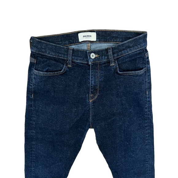 BALDWIN Karlie High Rise Cropped Dark Wash Skinny Jeans 29 - Picture 3 of 8